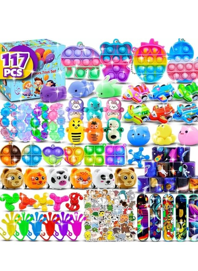 Party Favors for Kids 4 5 6 7 8 9 10 Year Olds, Pop Fidget Toys for Kids Birthday Party Gift ,Treasure Box for Classroom,Pinata Filler,Goodie Bag Stuffers,Prize Box,Treasure Chest for Boy  girls - Image 1