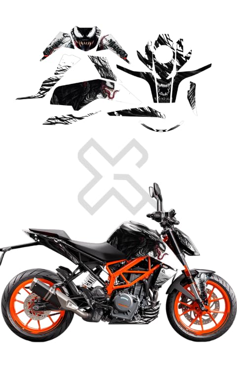 Grayfixx Venom Edition Full Body Sticker for Duke Bs6 125/250/390 | Made in Premium Gloss Vinyl with FPF (Fade Protection Film), Waterproof, Precut Sticker, Pack of 1-Self-Adhesive - Image 5