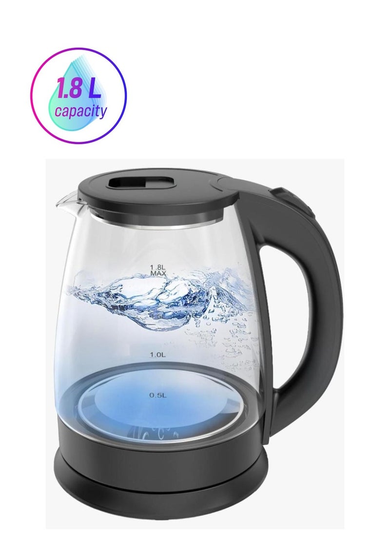 Denx Glass Electric Kettle, Capacity 1.8 Liters, Power 1500 Watts - Image 3