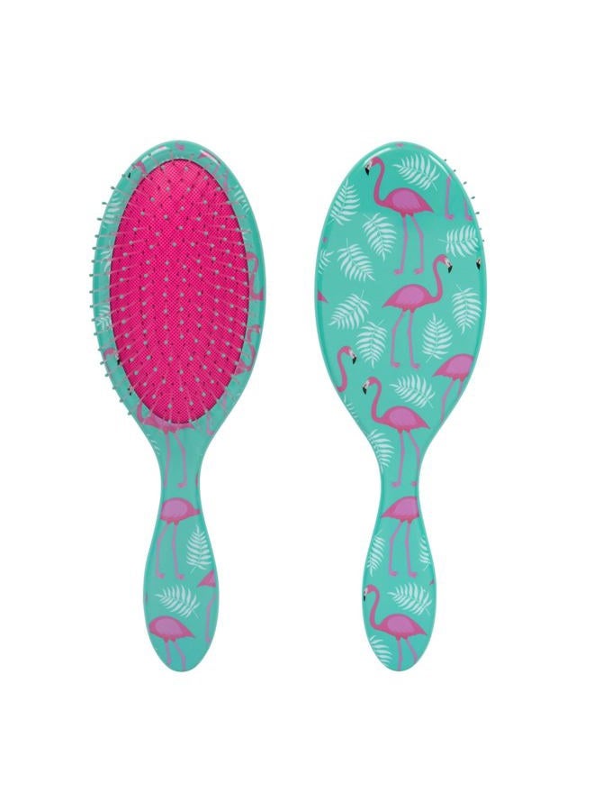 CALA Wet-n-dry teal flamingo hair detangler