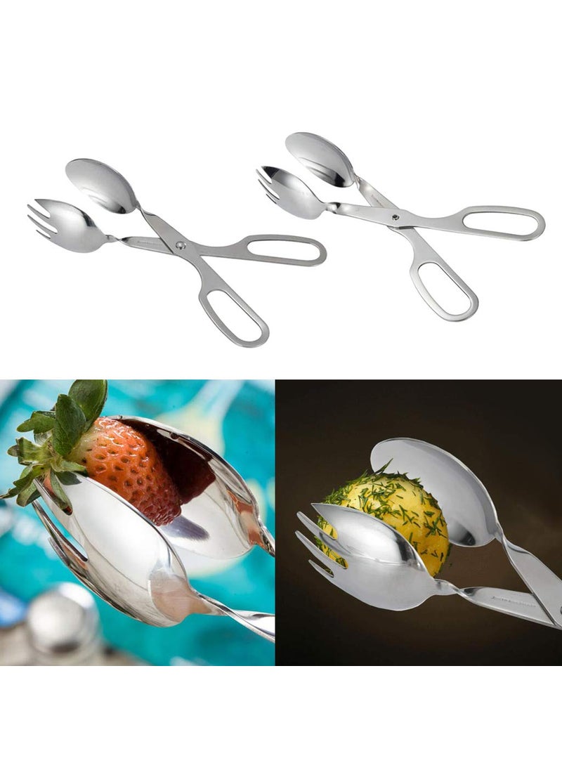 IVELECT Kitchen Stainless Steel Cooking Tong Clamp Food Utensil BBQ Buffet Clip S  - Image 5