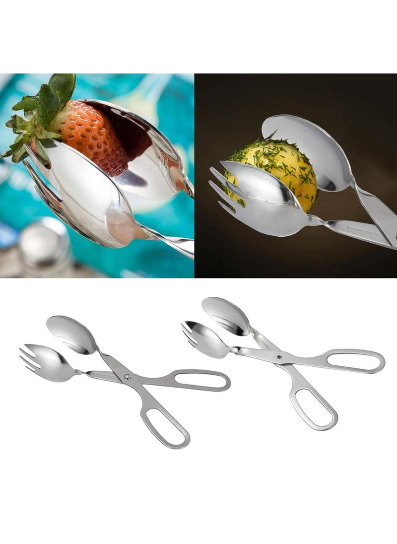 IVELECT Kitchen Stainless Steel Cooking Tong Clamp Food Utensil BBQ Buffet Clip S  - Image 2