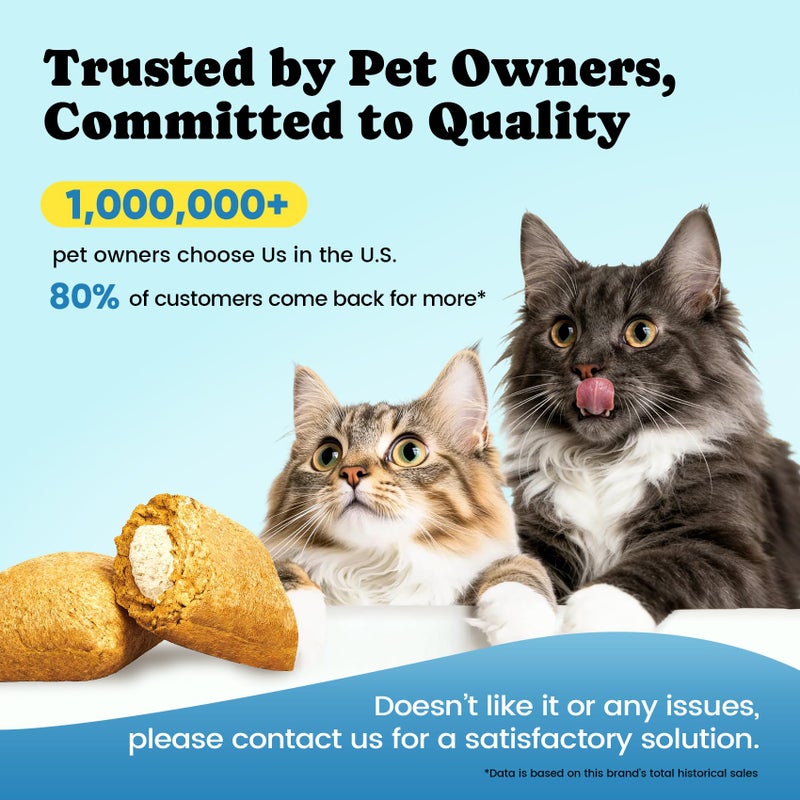 BuddyCheer Calming Cat Treats with GABA for Anxiety Relief - Calming Cat Chews Help Reduce Stress & Promote Relaxation, Melatonin for Cats for Grooming, Travel, Vet Visits & Separation Anxiety - Chicken Flavor - Image 4