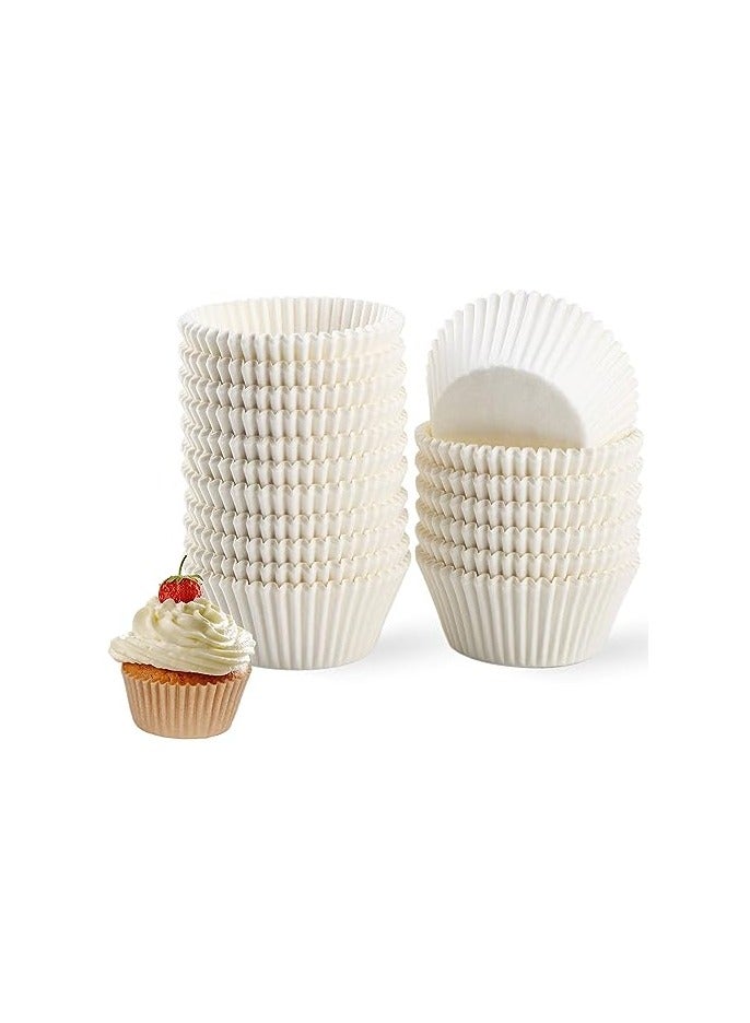 erorex 500 Count Standard White Cupcake Liners - Grease-Proof Baking Cups Paper, No Odor, Food Grade - Ideal for Baking & Decorating Delightful Cupcakes  - Image 1
