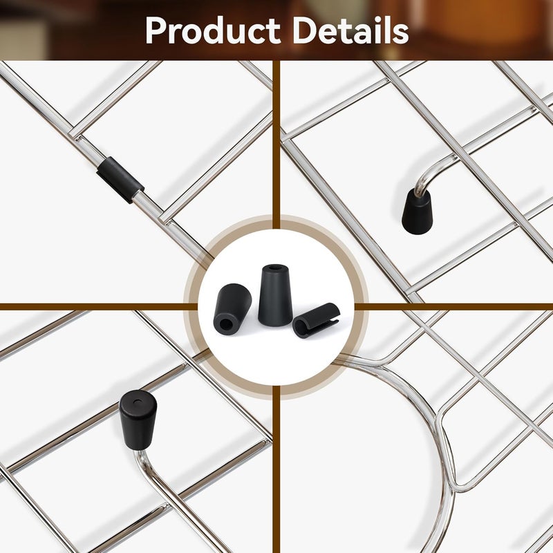 SettleDown Sink Protector Grid 26-1/16" x 14-1/16",Centered Drain with Corner Radius 3-1/2", Stainless Steel Material(Centered Drain) - Image 5