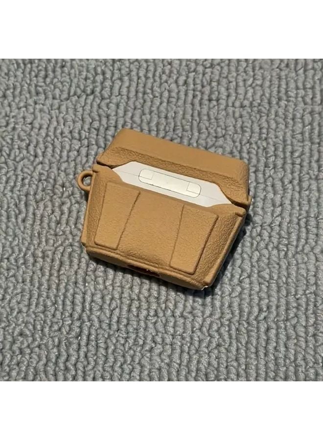 غطاء واقي خفيف الوزن على شكل بيضة بلون الكاكي لمقاومة السقوط لسماعات Airpods 4 - Image 4