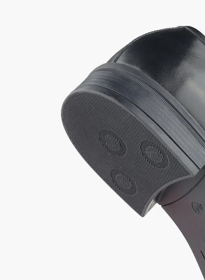 DUCHINI BLACK Men Metal Accent Slip-On Loafers for Men | Best Price UAE