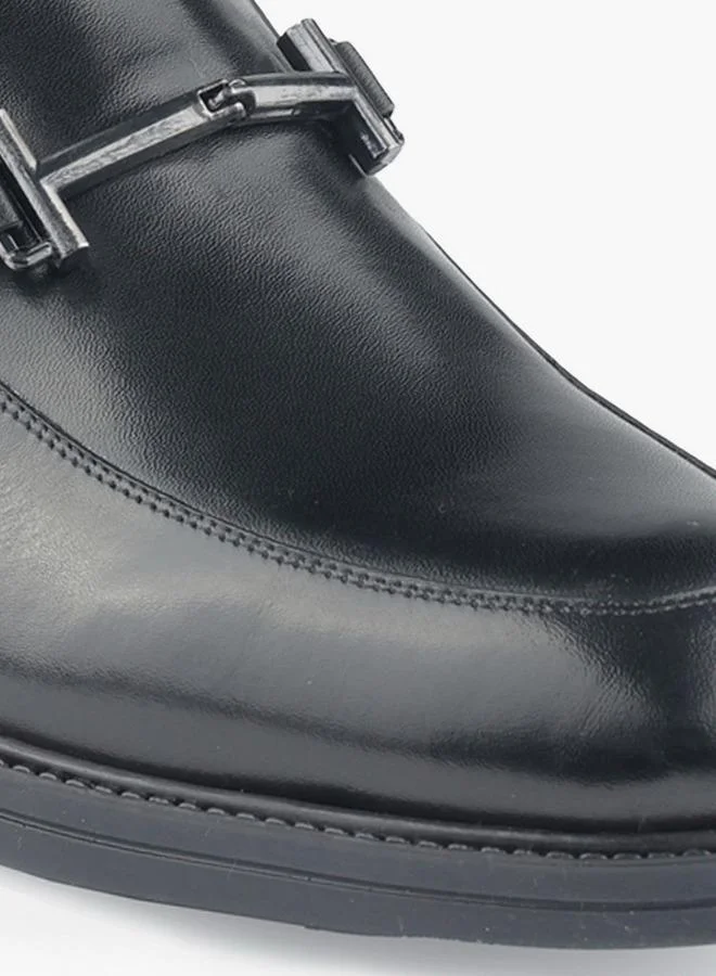 DUCHINI BLACK Men Metal Accent Slip-On Loafers for Men | Best Price UAE