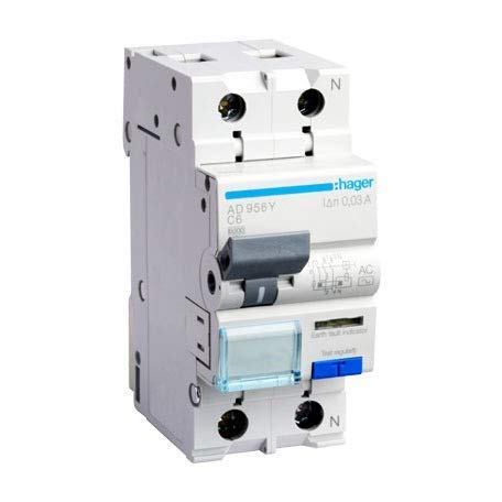 hager RCBOs-2Pole 2Module 6A 30mA, White - Image 1