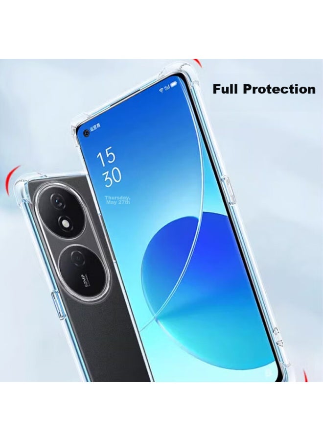 Maikuqi, Suitable For Honor Play 8t, Shockproof Phone Case With Four Corners, Full Protection, Airbag, Transparent Soft Shell Tpu - Transparent White - Image 5