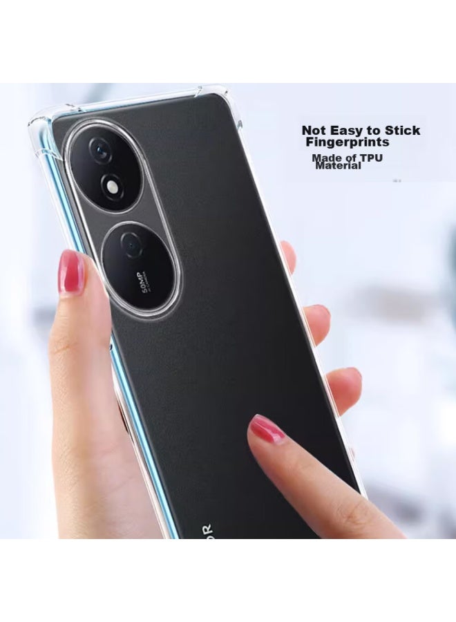 Maikuqi, Suitable For Honor Play 8t, Shockproof Phone Case With Four Corners, Full Protection, Airbag, Transparent Soft Shell Tpu - Transparent White - Image 3