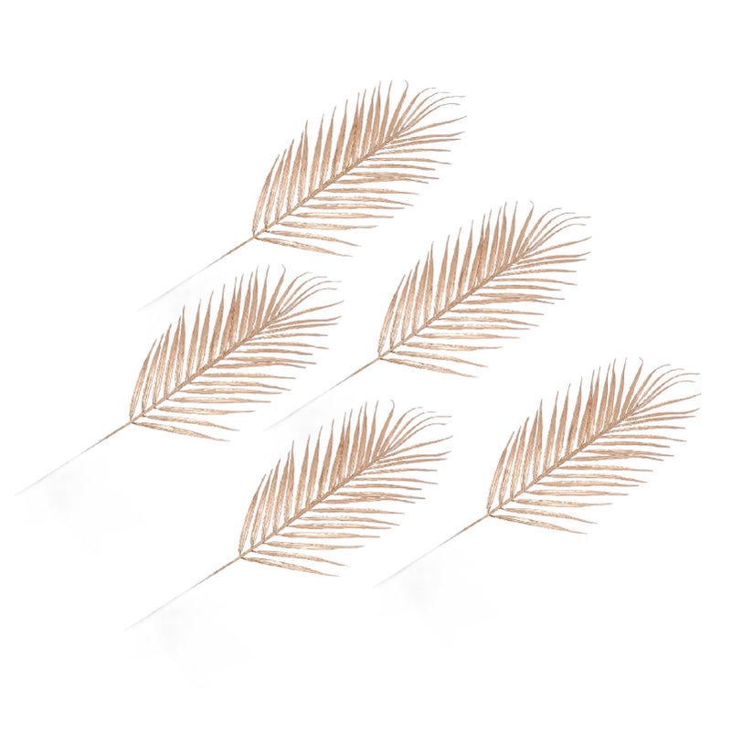 5PCS Artificial Palm Leaves Golden Simulated Plant Leaf for Birthday Holiday Family Party Decoration - Image 5
