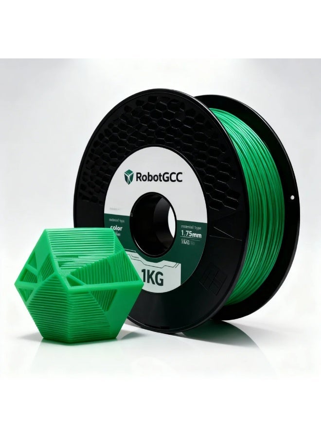 robotgcc Green PLA ECO Filament 1.75mm 1KG 3D Printer Filament, Eco Friendly PLA Material, Easy Print Filament, Low Warping, Smooth Extrusion, Stable Diameter ±0.05mm, Matte Green PLA, High Speed FDM Printing Filament - Image 4
