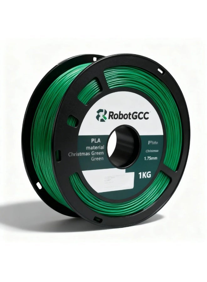 robotgcc Green PLA ECO Filament 1.75mm 1KG 3D Printer Filament, Eco Friendly PLA Material, Easy Print Filament, Low Warping, Smooth Extrusion, Stable Diameter ±0.05mm, Matte Green PLA, High Speed FDM Printing Filament - Image 3
