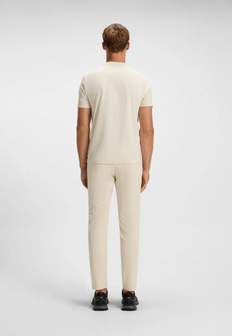 BOSS Regular-fit T-shirt in stretch cotton with contrast logo