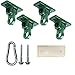 ABUSA Heavy Duty Green Swing Hangers Screws Bolts Included Over 5000 lb Capacity Playground Porch Yoga Seat Trapeze Wooden Sets Indoor Outdoor 4 Pack - Image 4