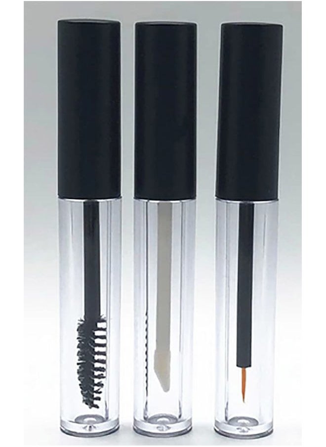 BesYouSel 10PCS 10ml Clear Plastic Eyeliner Bottle Container Empty Refillable Disposable Eyeliner Brush Applicator Eyeliner Lash Rapid Growth Container for DIY Eyelash Growth Oil,Eye Gloss Liquid  - Image 4
