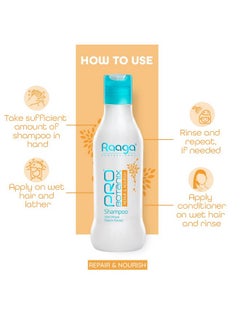 RAAGA PROFESSIONAL Pro Botanix Repair And Nourish Shampoo With Wheat Protein (200 Ml) Repairs And Nourishes Dry And Damaged Hair | Suitable For Men & Women  - Image 4