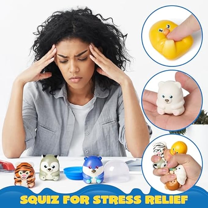 JOYIN 20 Pcs squishy toys Kawaii Animal Party Favors for Kids Slow Rising Toys for Boys and Girls Stress Relief Squeeze Toys for Birthday Party Gifts Goodie Bag Stuffers Pinata Stuffers - Image 5