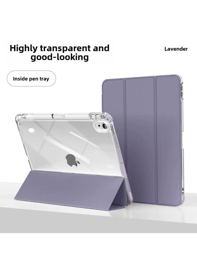 Digital Computer/ipad Protective Case Hand Strap Stand Function For Tablet-Color:smoked Clothes Purple-Applicable Model:iPad 9(2021 10.2-inch)