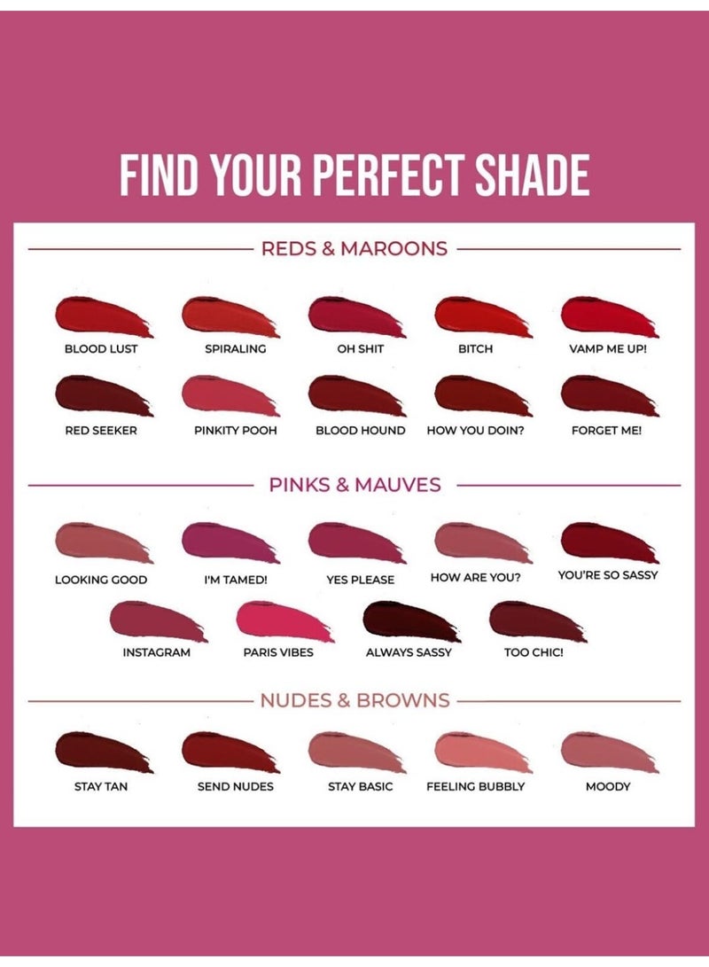 INSIGHT 24 Hrs Non-Transfer Matte Lipstick | Lightweight, Highly Pigmented, Long Wear | Kiss Proof & Smudge Proof | With Vitamin E & Jojoba Oil | Vegan, Toxin Free | Shade 22 - Always Classy (3g) - Image 2