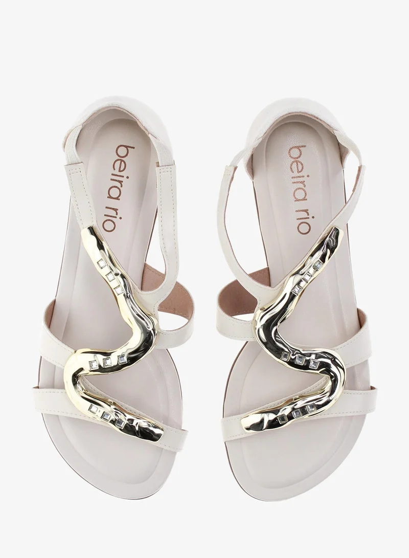 Beira Rio Off White Beira Rio Women’s Flat Summer Footwear – Lightweight Slip-On Comfort with Stylish Casual Design for Women | Best Price UAE