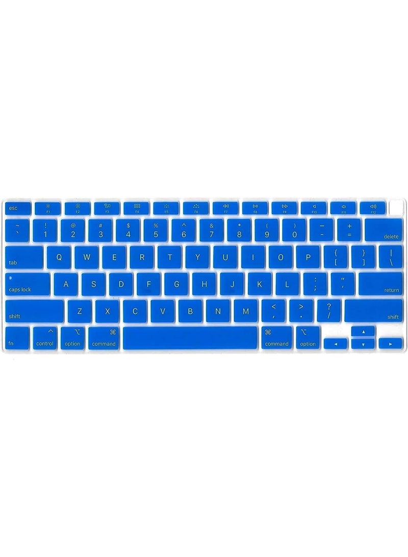 مافانز تخطيط اللغة الإنجليزية الأمريكية  غطاء لوحة مفاتيح سيليكون لجهاز MacBook Air 13" 2020 مع نموذج Touch ID:- A2179/A2337 شريحة M1، ملحقات لوحة المفاتيح" أزرق داكن - Image 1