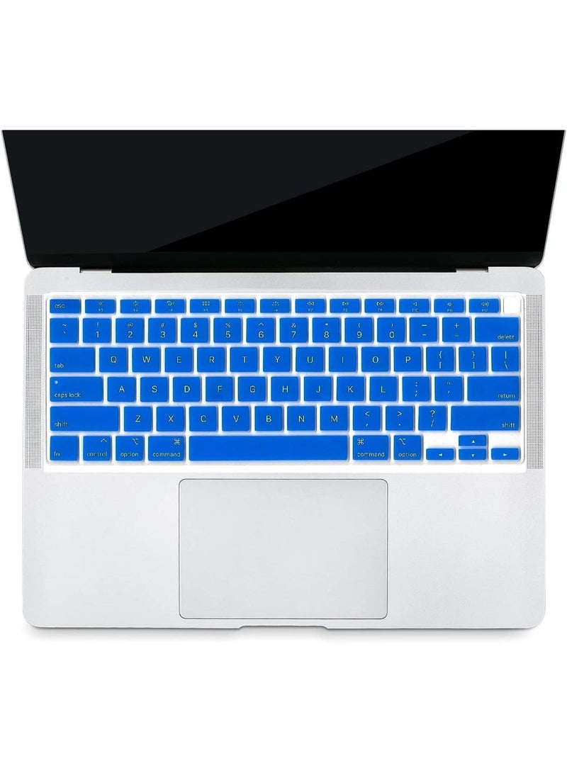 مافانز تخطيط اللغة الإنجليزية الأمريكية  غطاء لوحة مفاتيح سيليكون لجهاز MacBook Air 13" 2020 مع نموذج Touch ID:- A2179/A2337 شريحة M1، ملحقات لوحة المفاتيح" أزرق داكن - Image 3