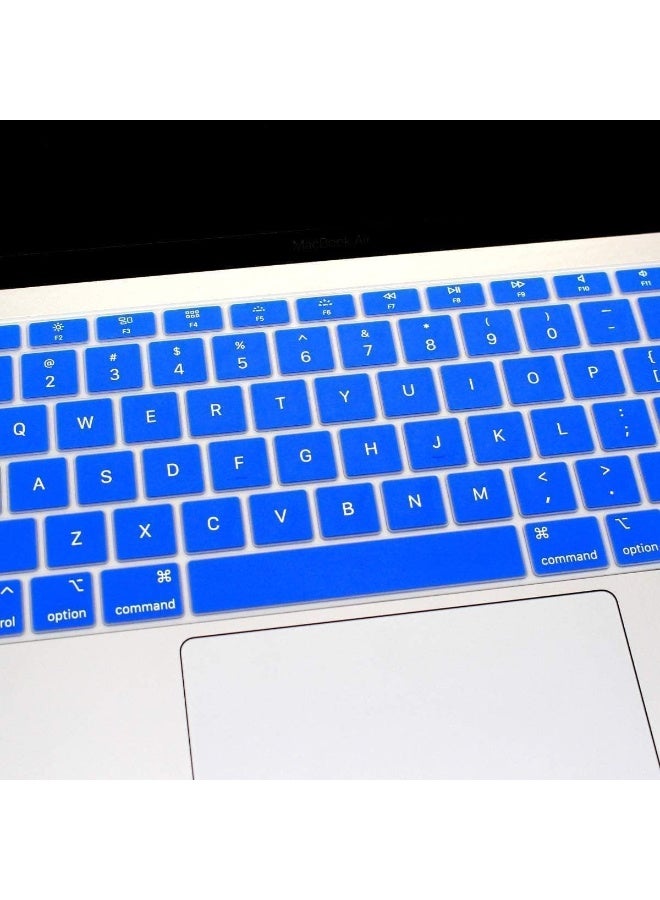 مافانز تخطيط اللغة الإنجليزية الأمريكية  غطاء لوحة مفاتيح سيليكون لجهاز MacBook Air 13" 2020 مع نموذج Touch ID:- A2179/A2337 شريحة M1، ملحقات لوحة المفاتيح" أزرق داكن - Image 4