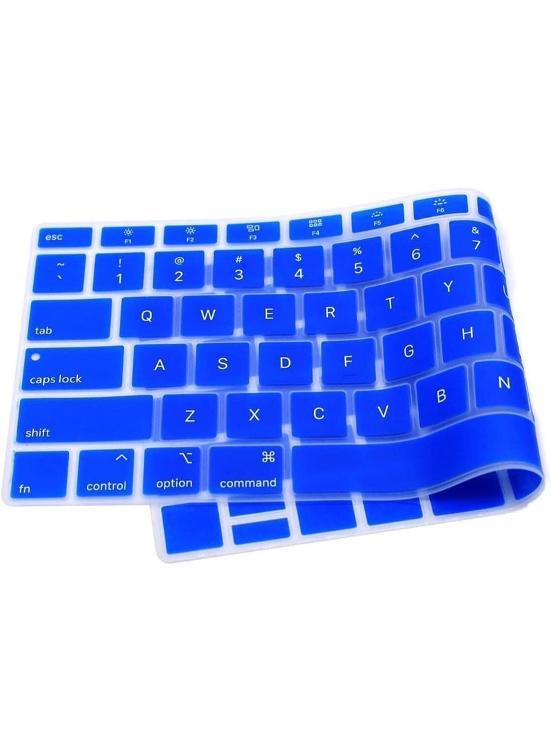 مافانز تخطيط اللغة الإنجليزية الأمريكية  غطاء لوحة مفاتيح سيليكون لجهاز MacBook Air 13" 2020 مع نموذج Touch ID:- A2179/A2337 شريحة M1، ملحقات لوحة المفاتيح" أزرق داكن - Image 5