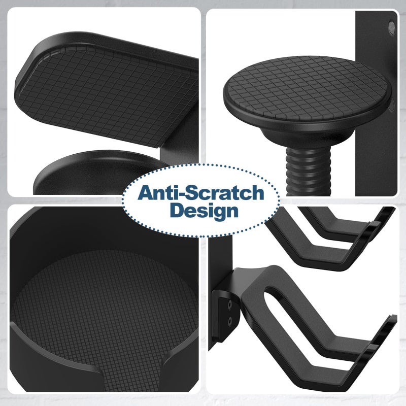 4 In 1 Desk Cup Holder: 360° Rotating Adjustable Arm Clamp, Upgraded Large Size, Anti-Scratch Design - Multifunctional Gaming Desk Organizer for Home Gaming Desks, Office Desks - Image 4