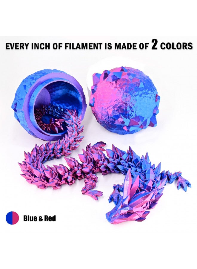 OVVNYXE خيوط OVV3D PLA بقطر 1.75 مم، خيوط PLA حريرية ثنائية اللون لطابعة 3D، خيوط زرقاء حمراء بالتكامل، تغيير اللون كل بوصة، مواد طباعة ثلاثية الأبعاد +/-0.02 مم، 1 كجم/2.2 رطل - Image 1