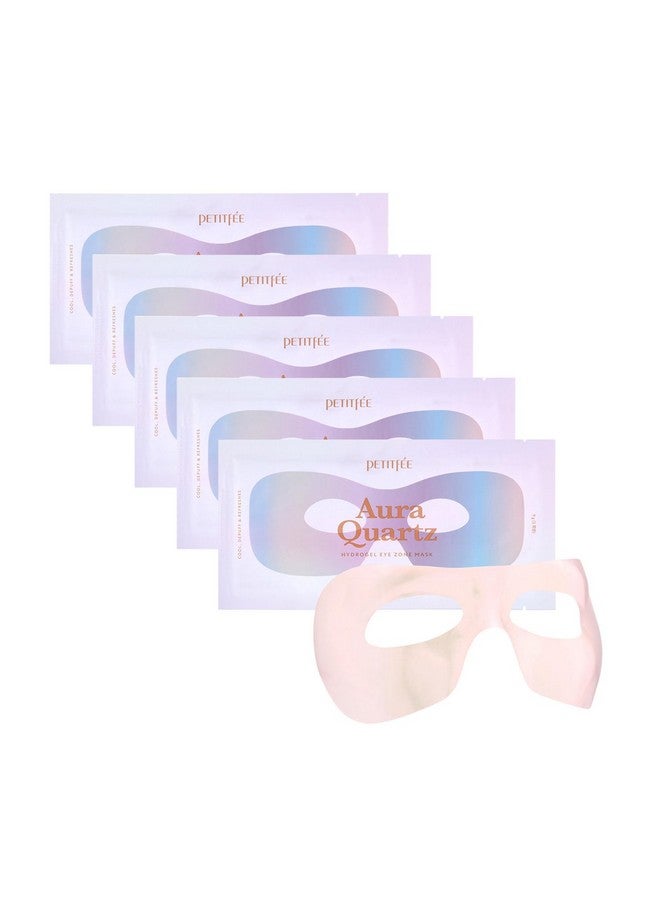 Petitfee Aura Quartz Hydrogel Eye Zone Mask 5Ea (9G*5) Lavender Eye Mask For Entire Eye Area Instant Cooling Eye Puffiness Morning Quick Eye Care Rejuvenating Tired Eye Area Brighten Under Eye - Image 1