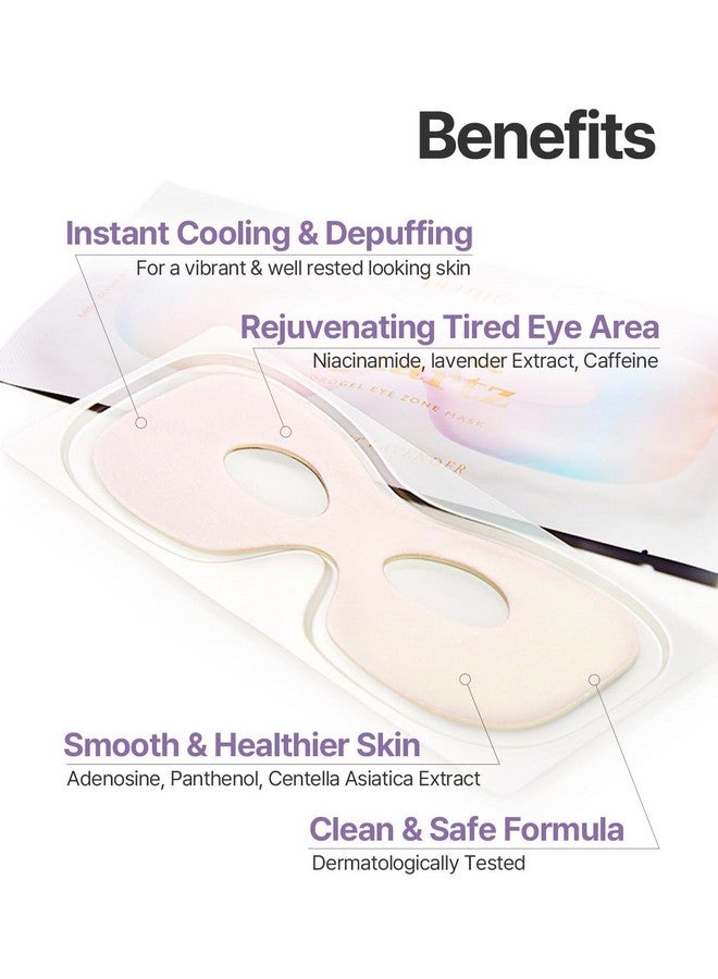 Petitfee Aura Quartz Hydrogel Eye Zone Mask 5Ea (9G*5) Lavender Eye Mask For Entire Eye Area Instant Cooling Eye Puffiness Morning Quick Eye Care Rejuvenating Tired Eye Area Brighten Under Eye - Image 4
