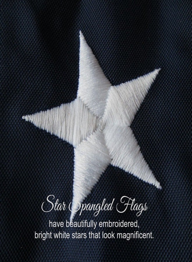 Star Spangled Flags American Flag 4x6-100% Made In USA using Tough, Long Lasting Nylon Built for Outdoor Use, Sun Protected and Featuring Embroidered Stars and Sewn Stripes plus Superior Quadruple Stitching on Fly End - Image 3