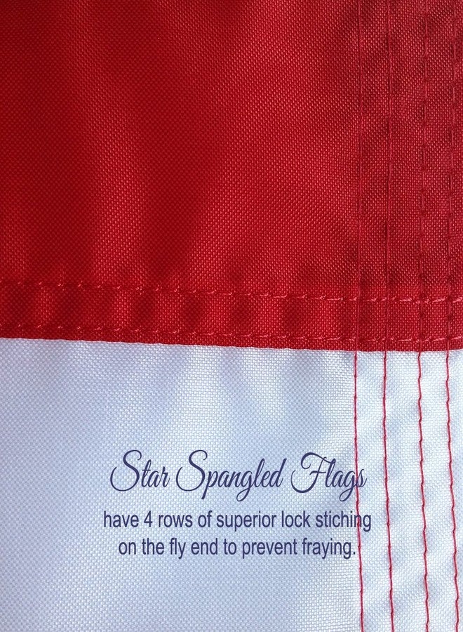 Star Spangled Flags American Flag 4x6-100% Made In USA using Tough, Long Lasting Nylon Built for Outdoor Use, Sun Protected and Featuring Embroidered Stars and Sewn Stripes plus Superior Quadruple Stitching on Fly End - Image 5