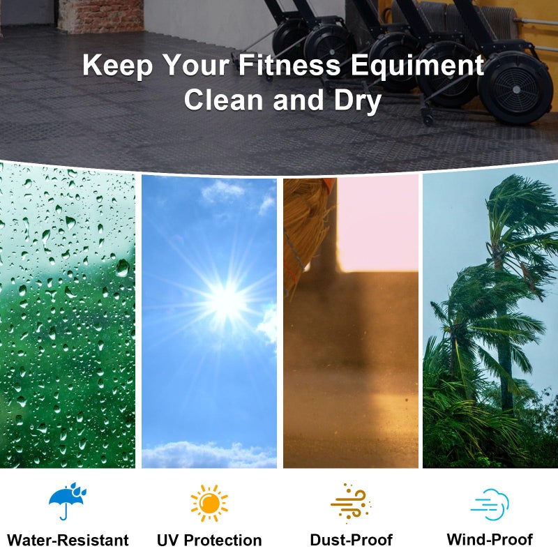 Andacar Rowing Machine Cover for Sunny Magnetic Rowing Machine,Foldable Rower Machine Cover Waterproof Water Rowing Machine Cover for Home-44x19.6x52 in - Image 4