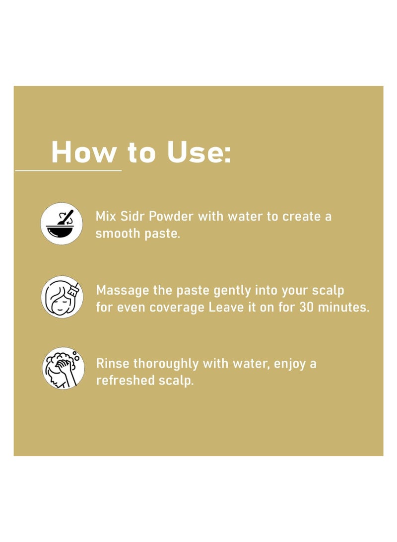 minature Sidr Leaves Powder | for Hair Care |Herbal for Deep Cleansing and Conditioning | Natural Source of Mucilages and Saponins| Resaleable Pack | 227 g (8Oz) - Image 4