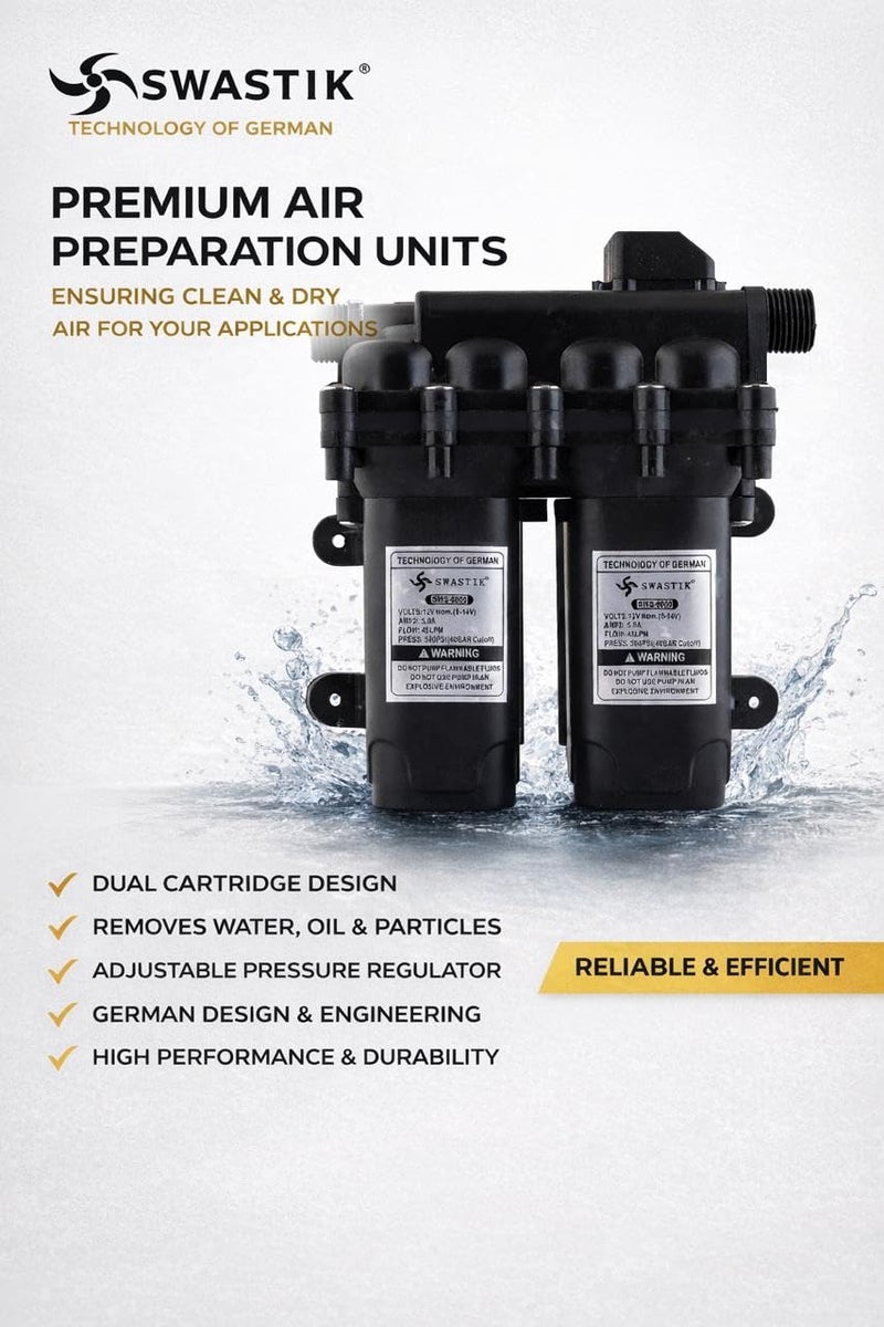 Swastik Submersible Water Pump High Pressure Pumps 45Lpm 500 Psi 12v DC Water Pump Double Motor PumpCooler Pump for Desert Air Cooler, Aquarium, Ponds, Fountains - Image 2