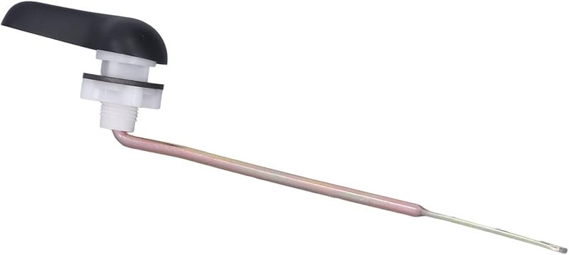 بديل مقبض دفق المرحاض الجانبي من سبائك الزنك باللون الأسود لحمام المنزل - Image 1