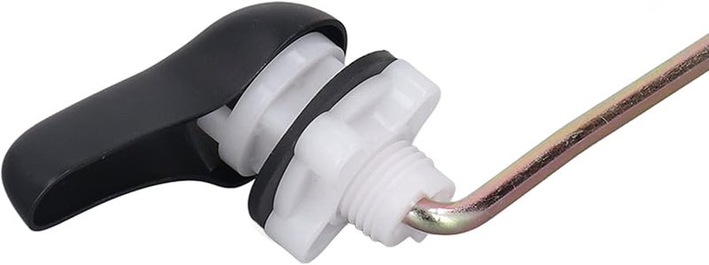 بديل مقبض دفق المرحاض الجانبي من سبائك الزنك باللون الأسود لحمام المنزل - Image 3