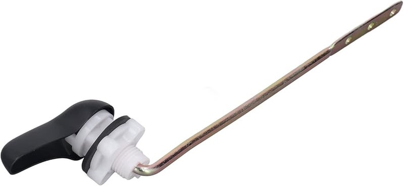 بديل مقبض دفق المرحاض الجانبي من سبائك الزنك باللون الأسود لحمام المنزل - Image 2