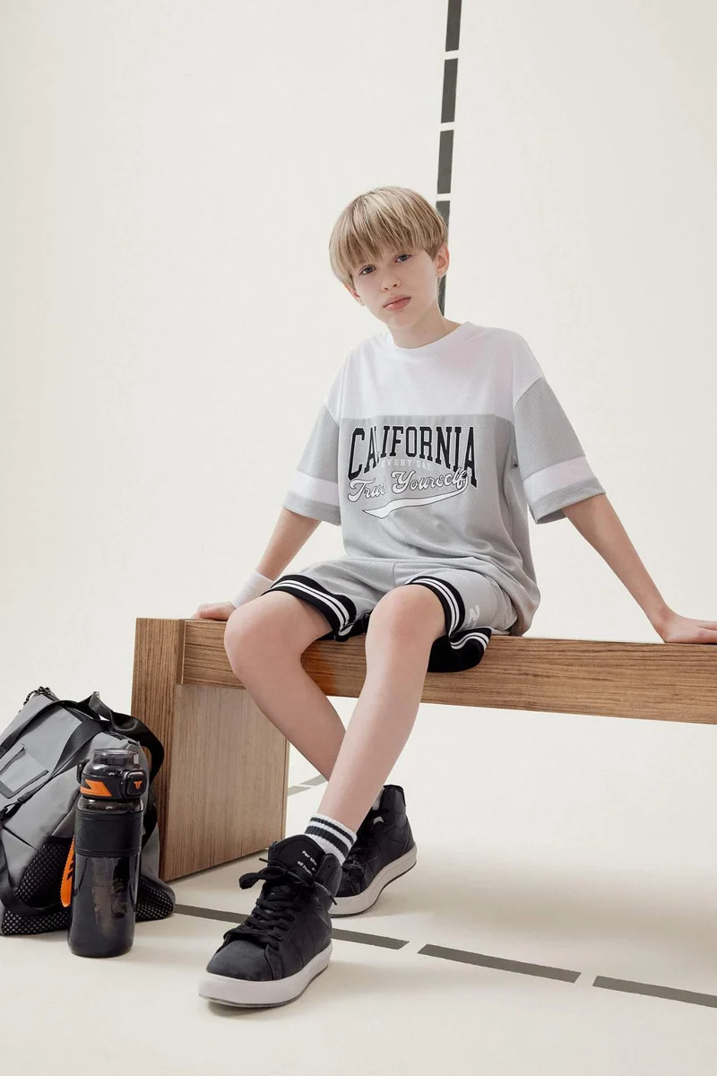 ديفاكتو Boy Regular Fit Number Patterned Shorts