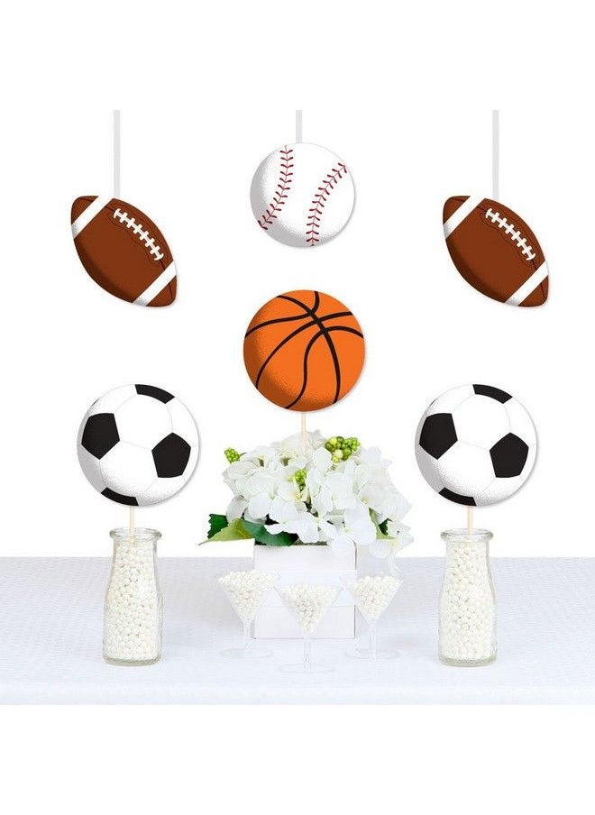 Big Dot of Happiness Go Fight Win Sports Basketball Baseball Football & Soccer Ball Decorations Diy Baby Shower Or Birthday Party Essentials Set Of 20  - Image 3
