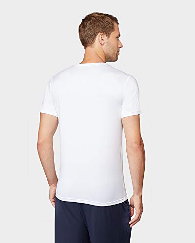 32 Degrees Mens Cool Quick Dry Active Basic Crew T-Shirt, White, Large - Image 2