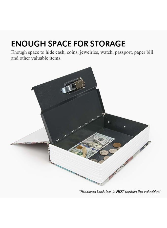 KYODOLED Hidden Metal Lock Box,Diversion Book Safe with Combination Lock,Money Hiding Box,Collection Box,9.5" x 6.2" x 2 .2",USA - Image 2