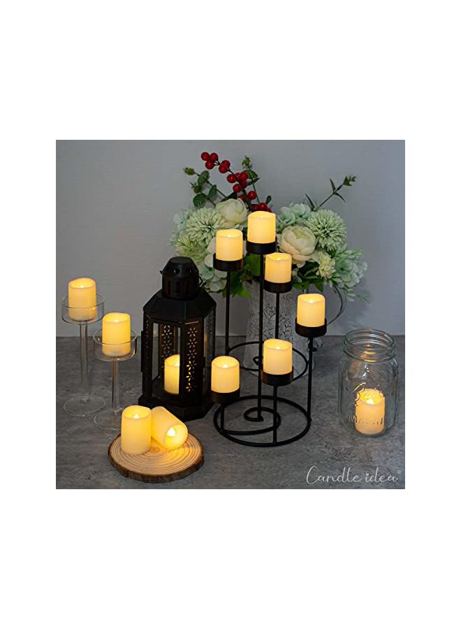 The Bros Flameless Flickering Votive Tea Lights s Bulk Battery Operated Set of 24 Fake s/Flickering Tealights LED for Garden Wedding,Party, Christmas Decorations etc (Batteries Included) - Image 5