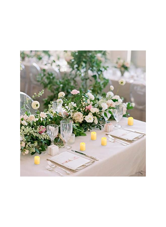 The Bros Flameless Flickering Votive Tea Lights s Bulk Battery Operated Set of 24 Fake s/Flickering Tealights LED for Garden Wedding,Party, Christmas Decorations etc (Batteries Included) - Image 4