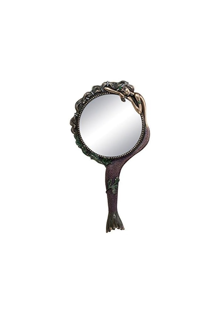 Summit Collection Art Nouveau Collectible Mermaid Hand Mirror Nymph Decoration - Image 2