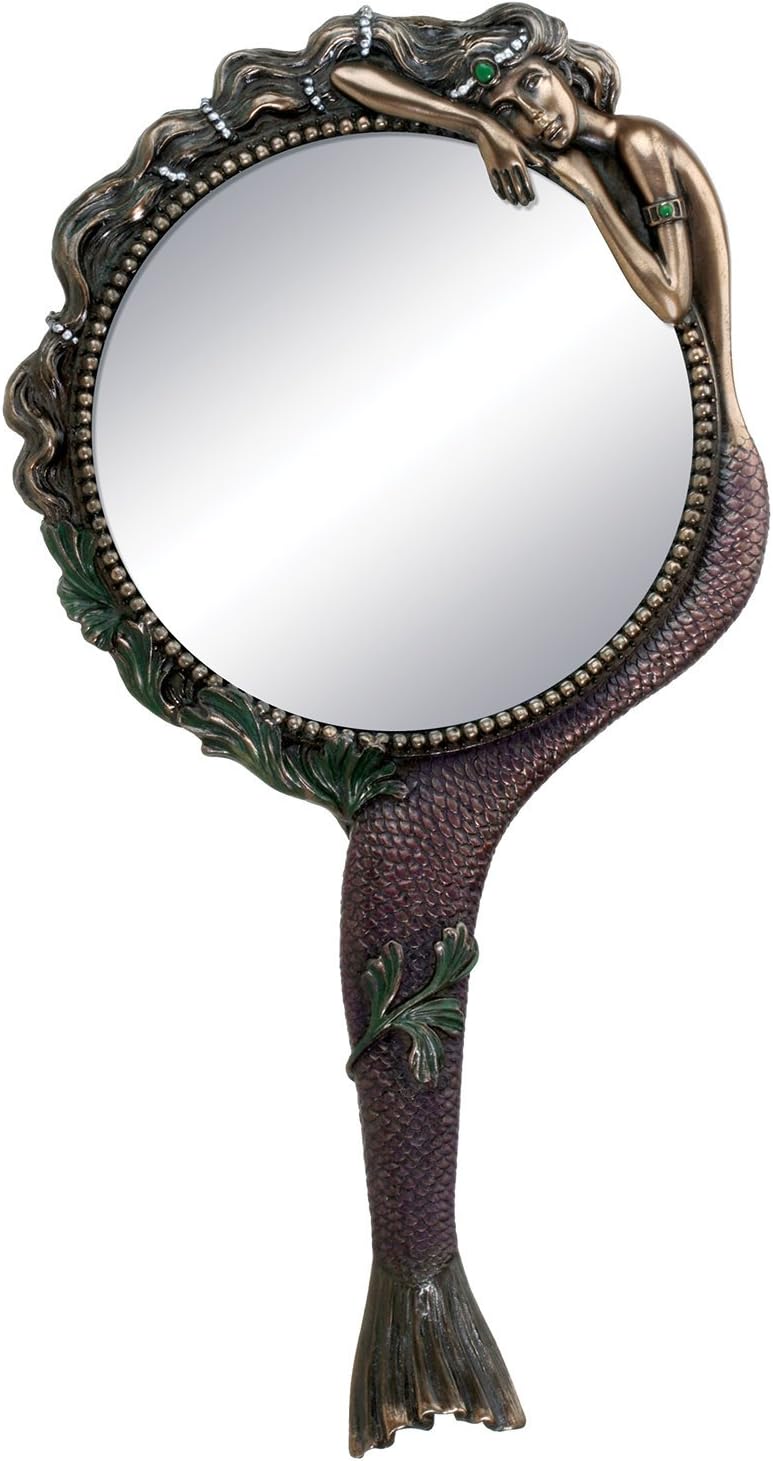 Summit Collection Art Nouveau Collectible Mermaid Hand Mirror Nymph Decoration - Image 1